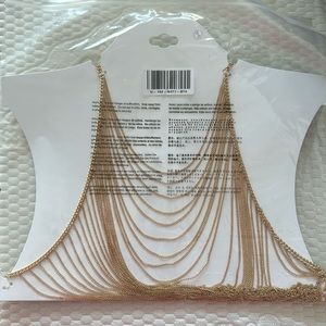 Forever 21 Tired gold body chain halter